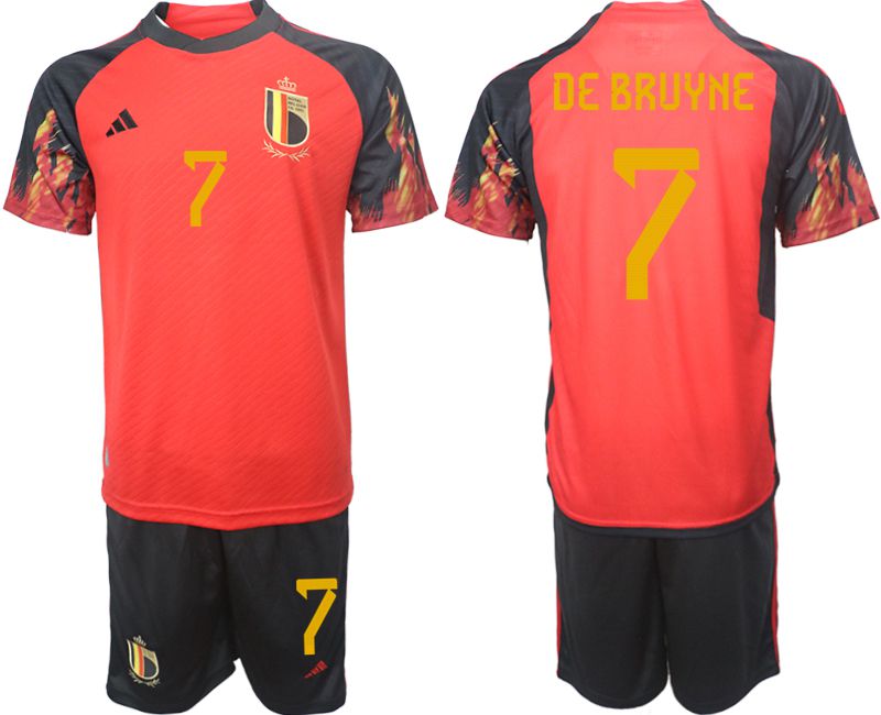 Men 2022 World Cup National Team Belgium home red 7 Soccer Jerseys